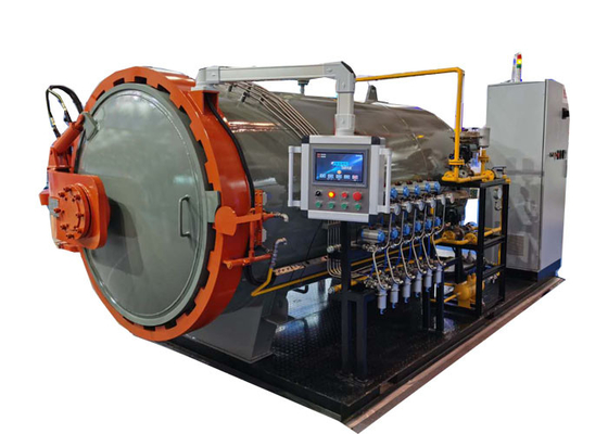 Automobiele voorgeïmpregneerd materiaal PLC-besturing Houding Carbon Fiber Autoclave Composite Autoclave