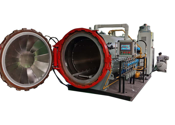 Automobiele voorgeïmpregneerd materiaal PLC-besturing Houding Carbon Fiber Autoclave Composite Autoclave