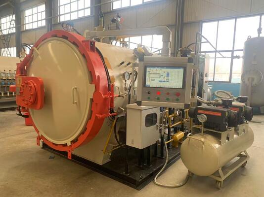 Impregnatieproces met behulp van een autoclaaf voor de behandeling van houten palen met glasvezelmateriaal voor epoxy-auto-onderdelen