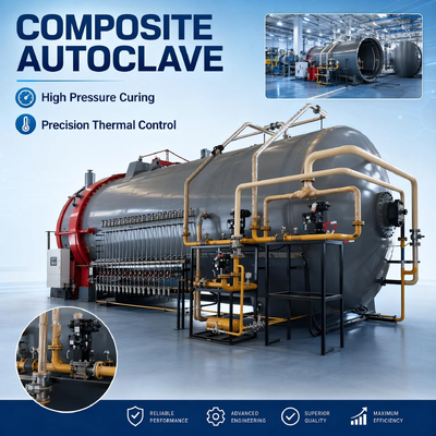 ISO CE-gecertificeerde horizontale autoklaafmotor 10Kw-700Kw Vermogen voor isolatiemateriaal voor de bouw