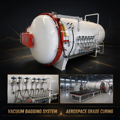 ASME goedgekeurde 2,5x8,0m continu werkende industriële stoomautoclaaf voor vulcanisatie van rubberproducten met transportband