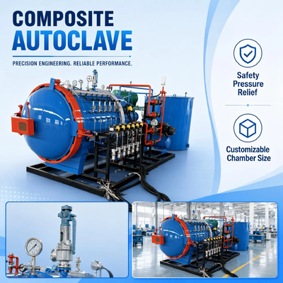 Industrial Composite Autoclave With Multi Zone Temperature Control Uniformity for Carbon Fiber Composite Sheet Curing